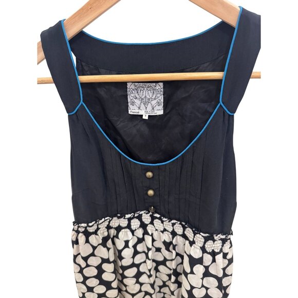 Anthropologie Floreat Polka Dot Silk Dress, Size 2 - Picture 2 of 8